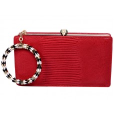 Bvlgari Serpenti ingelijste pochette in hagedishuidroze