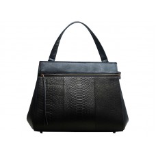 Celine Edge in origineel zwart leer met krokodillenprint