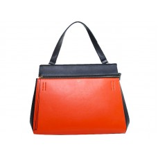 Celine Edge in origineel leer, kersenrood met zwart