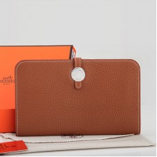 Hermes Dogon Togo originele leren portemonnee in bruin