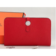 Hermes Dogon Togo originele leren portemonnee, rood