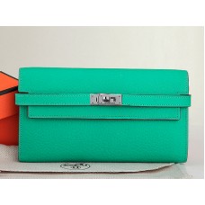 Hermes Dogon Togo Original leren Kelly lange portemonnee groen