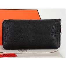 Hermes portemonnee met rits, origineel leer, zwart
