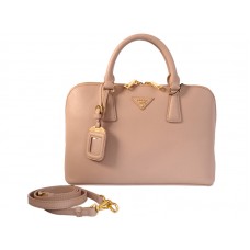 Prada Saffiano leren handtas met handvat, middelgroot, babyroze