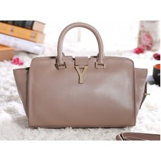 Yves Saint Laurent Cabas Chyc Original leren handtas in licht kaki