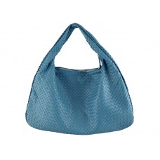 Bottega Veneta Ebano Intrecciato Nappa Buik Veneta Lichtblauw