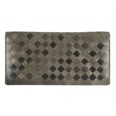 Bottega Veneta Intrecciato Nappa Continental Portemonnee Grijs