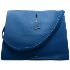 Celine schoudertas van kalfsleer in het blauw