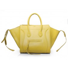 Celine Luggage Phantom Square Tote Bag Geel