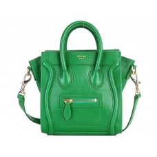 Celine Luggage Mini Tote in kalfsleer groen