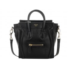 Celine Luggage Mini Tote in kalfsleer zwart