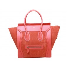 Celine Luggage Medium Tote in kalfsleer met esdoornbladmotief / suède