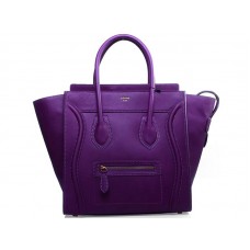 Celine Luggage Medium Tote in kalfsleer, paars