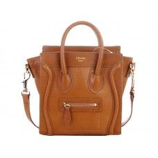 Celine Luggage Mini Tote in kalfsleer, camelkleurig