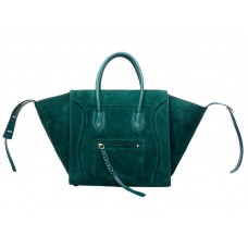 Celine Luggage Phantom Square Tote Bag Suède Leer Gras