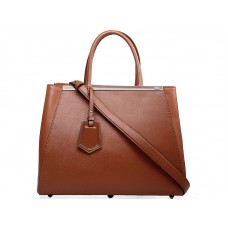 Fendi 2jours Tote Bag van kalfsleer, bruin