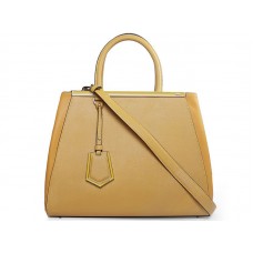 Fendi 2jours Tote Bag van kalfsleer, geel