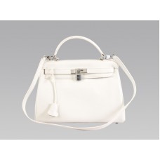 Hermes Kelly 32cm Togo leer Clemence wit