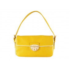 Prada Perforated Collection schoudertas van rundleer, geel