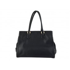 Fendi Saddle Soft Leather Firenze tas, groot, zwart