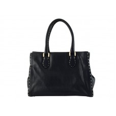 Fendi Saddle Soft Leather Firenze tas, medium, zwart