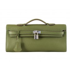 Hermes Kelly Pochette Longue Groen