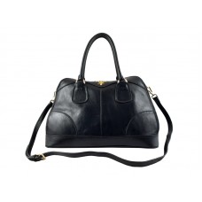 Prada handtas met handvat van glanzend hertenleer, zwart