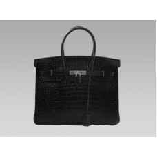 Hermes Birkin 35 cm Krokodillenleer Zwart