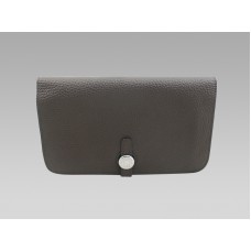 Hermes Dogon Togo leren portemonnee/tasje chocoladebruin