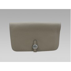 Hermes Dogon Togo leren portemonnee grijs