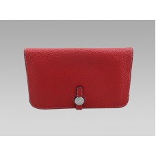 Hermes Dogon Togo leren portemonnee/tasje rood