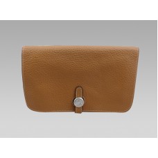 Hermes Dogon Togo leren portemonnee/tasje in de kleur bruin