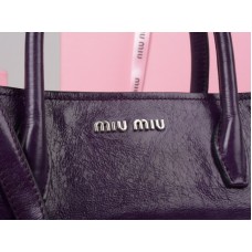 Miu Miu tas van geglazuurd leer, paars