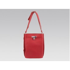 Hermes So Kelly 22cm Clemence Rood