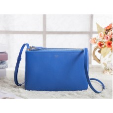 Celine Mini Trio Crossbody Messenger Bag Lichtblauw