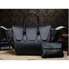 Celine Tie Nano Top Handle Bag Leer Zwart 2