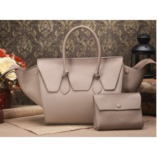 Celine Tie Nano handtas met handvat, leer, grijs