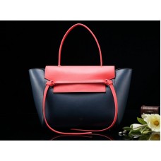 Celine Mini Belt Bag van glad kalfsleer in nachtblauw met Indisch rood