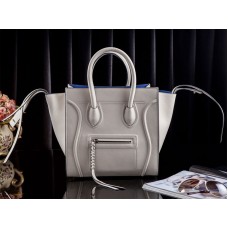 Celine Luggage Phantom vierkante draagtas in beige en lichtblauw