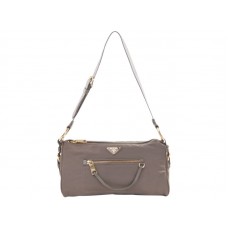 Prada Tessuto nylon schoudertas grijs