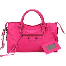 Balenciaga Medium Classic City Bag in felroze