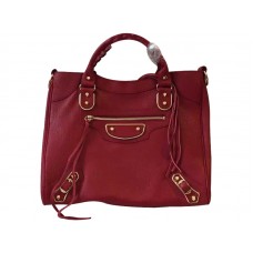 Balenciaga Velo tas met gouden metallic rand, bordeauxrood