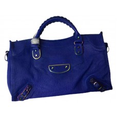 Balenciaga Classic Metallic Edge Iridescent City Bag Blauw