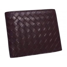 Bottega Veneta tweevoudige portemonnee in Intrecciato Vn bordeauxrood