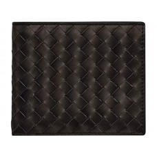 Bottega Veneta tweevoudige portemonnee in Intrecciato Vn Choclate