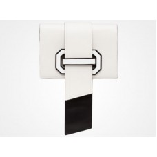 Prada Plex Ribbon Crossbodytas Wit Zwart