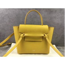 Celine Nano Belt Bag in generfd kalfsleer, geel, 200ce