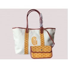 Goyard Anjou Reversible Canvas Tote Mm Geel H-gotogg3456s8