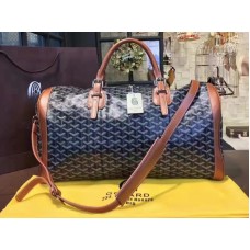Goyard Goyardine Croisière 45 zwart met bruin lederen bekleding 2309