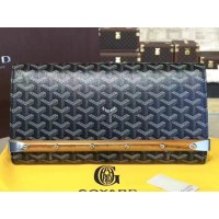 Goyard Chevron Monte Carlo Bois Clutch Zwart